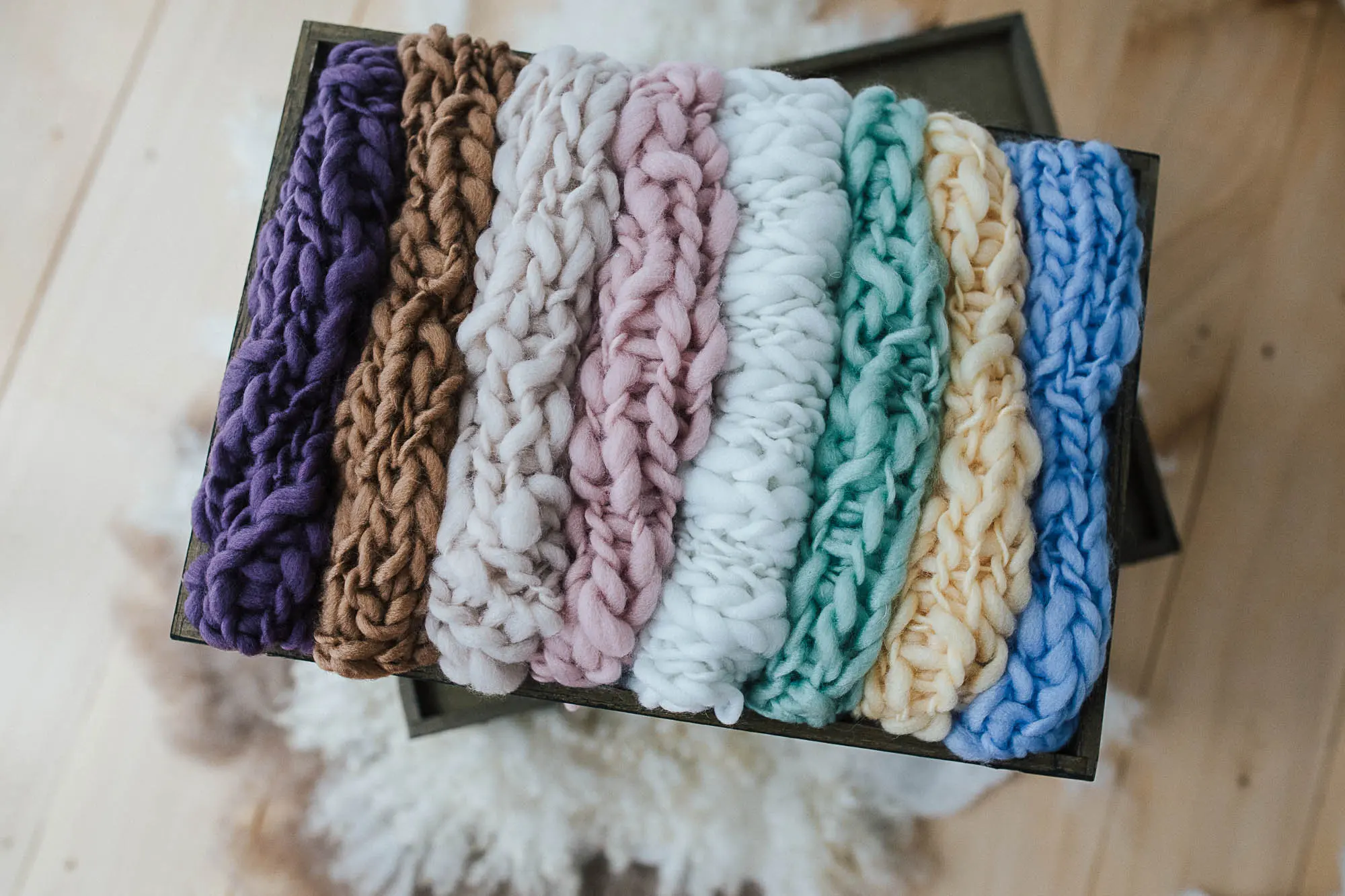 Реквизит для фотосъемки новорожденных шерстяное одеяло младенцев многослойное