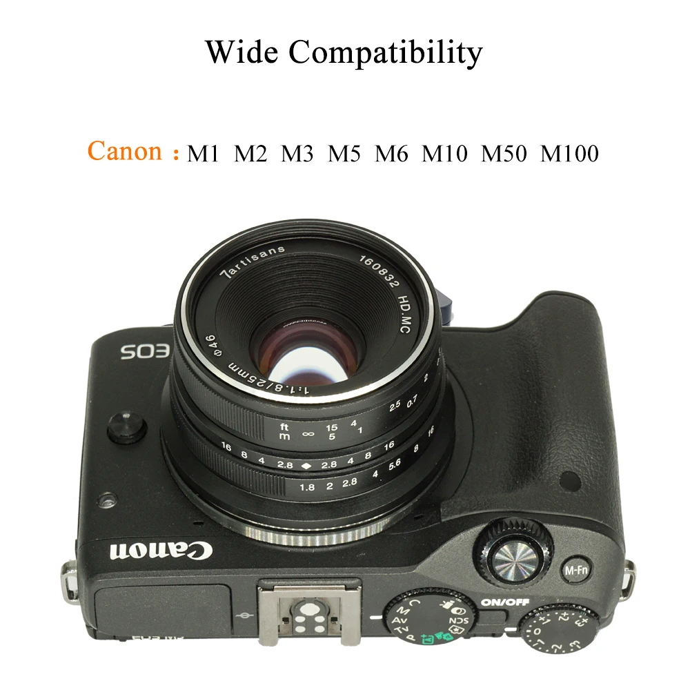 7 ремесленников 25 мм/F1.8 Prime объектив для всех sony E крепление/Canon EOS M Одиночная серия