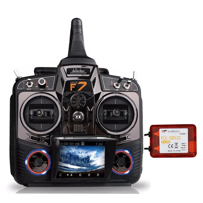 Walkera Devo F7 7 канальный передатчик удаленного Управление Лер с 2 4 г RX SBUS 12CH приемник