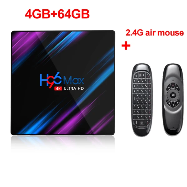 64G add Air mouse H96 Max-3318 Android tv Box 9,0 4 Гб 64 Гб четырехъядерный 64 бит 1080P H.265 4K Google Play Store Netflix Youtube Smart tv box медиа - Цвет: 64G add Air mouse