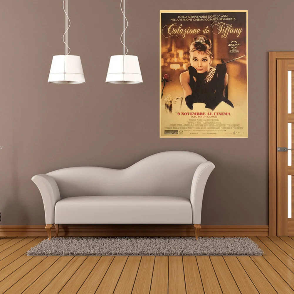 Одри Хепберн портреты наклейки на стену крафт-бумага для спальни росписи пилинг