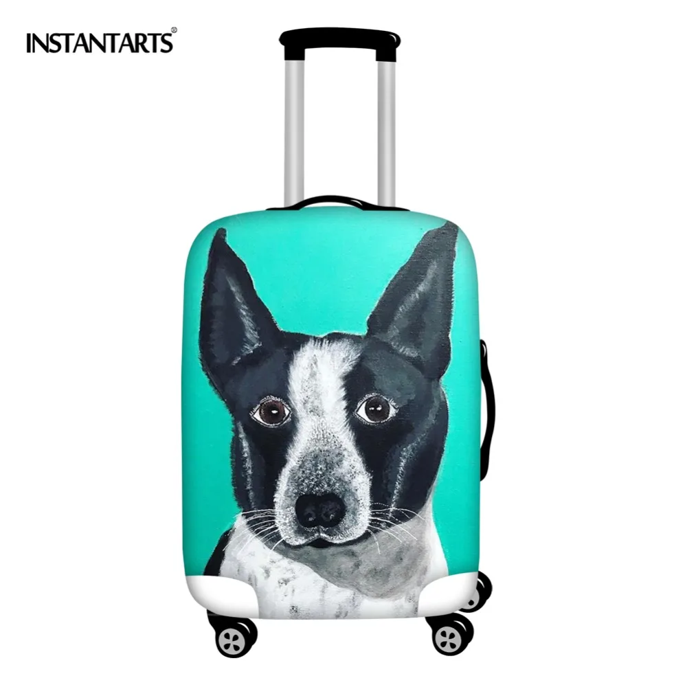 INSTANTARTS Travel Accessories Trolley Luggage Protective Covers Oil Dog Painting Waterproof Thickness Suitcase Cover 18-30 Inch | Багаж и