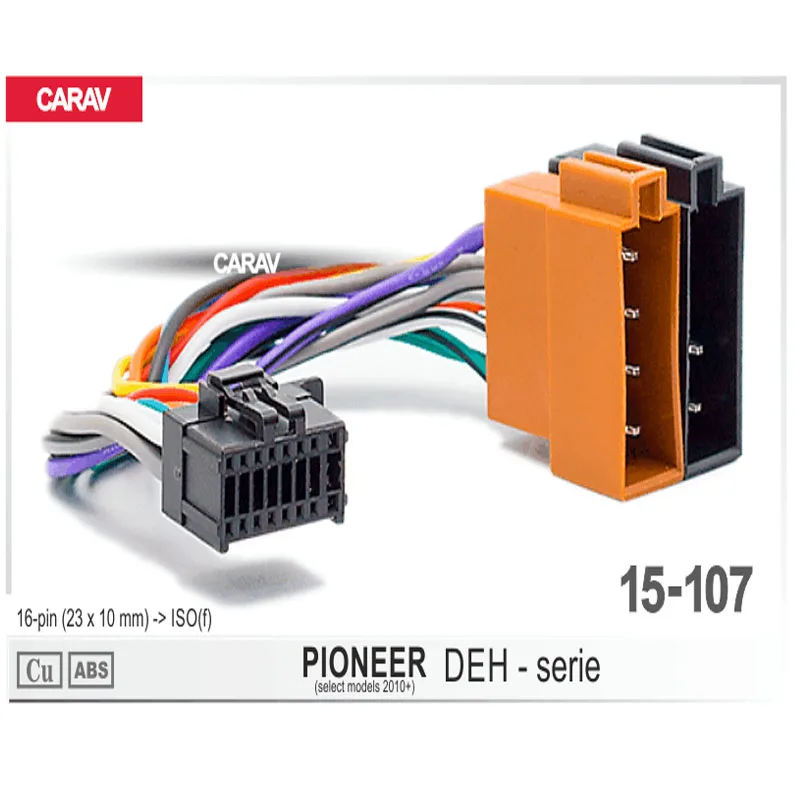 CARAV 15 107 автомобильный iso жгут головной кабель для PIONEER DEH series 2010 + стерео адаптер
