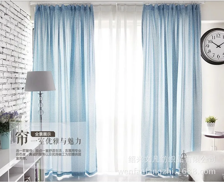 Маленькие чистые и свежие занавески в скандинавском стиле полупрозрачные для