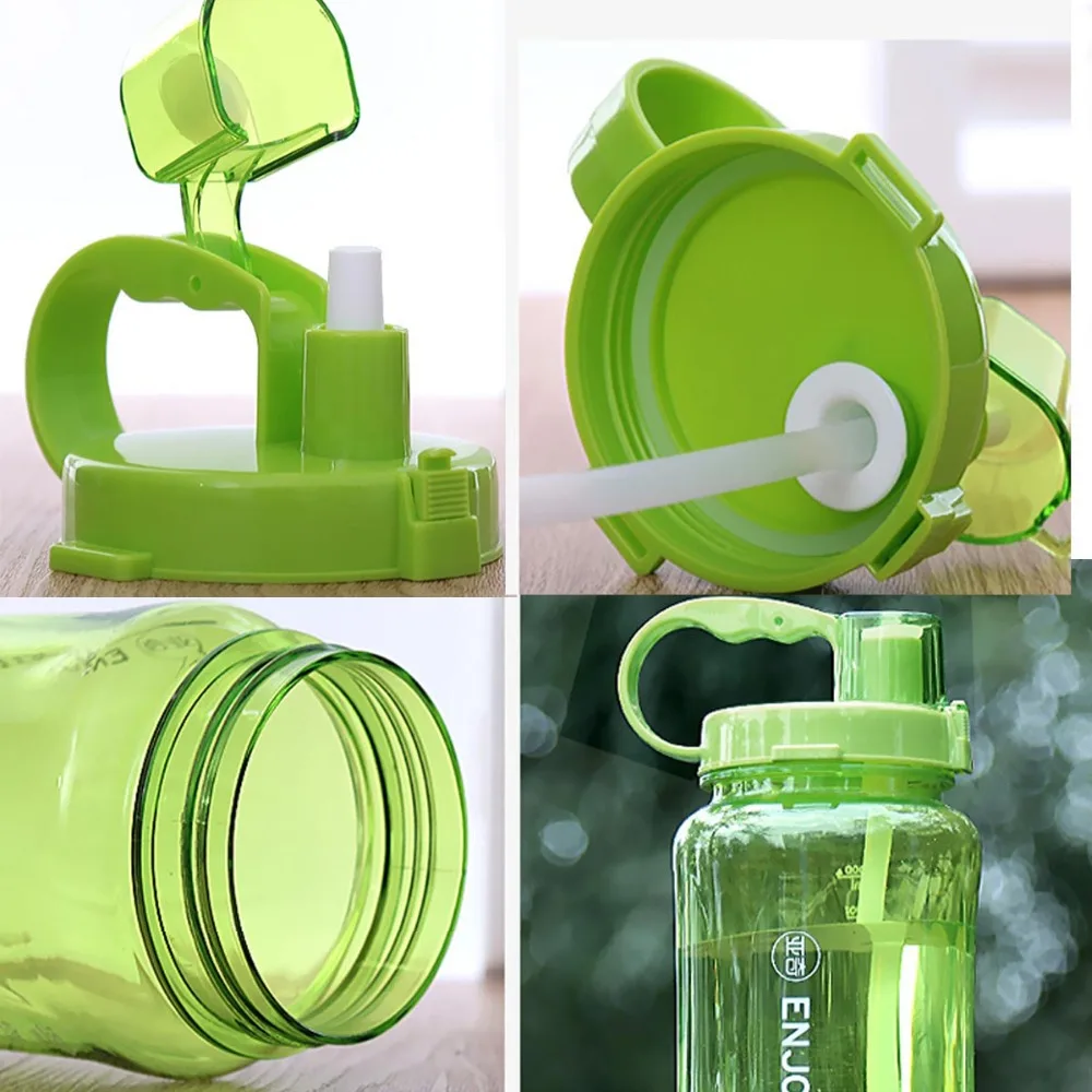 Большая емкость enjoy life1000ml/2000ml герметичный дизайн спортивная пластиковая бутылка