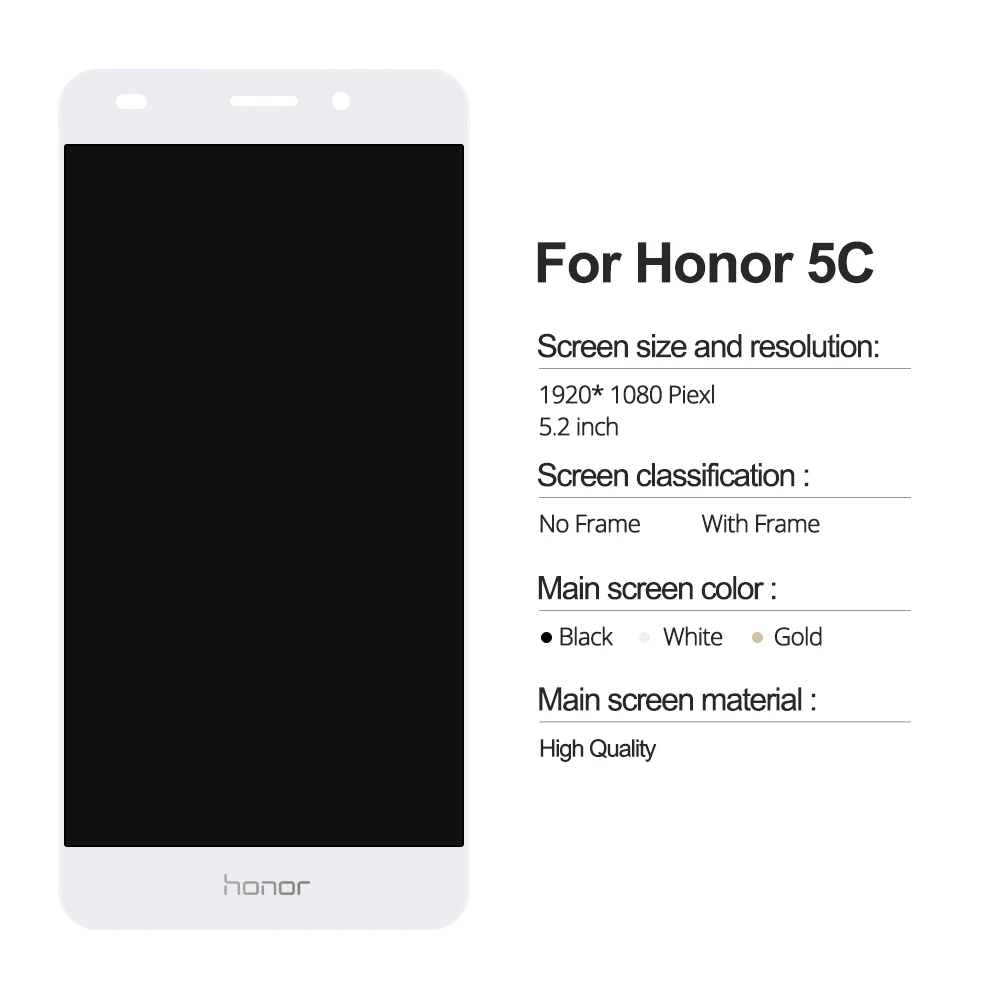 Дисплей для HUAWEI Honor 5C/Honor 7 Lite/GT3 lcd кодирующий преобразователь сенсорного экрана в сборе с рамкой ЖК-дисплей NEM L21 L51