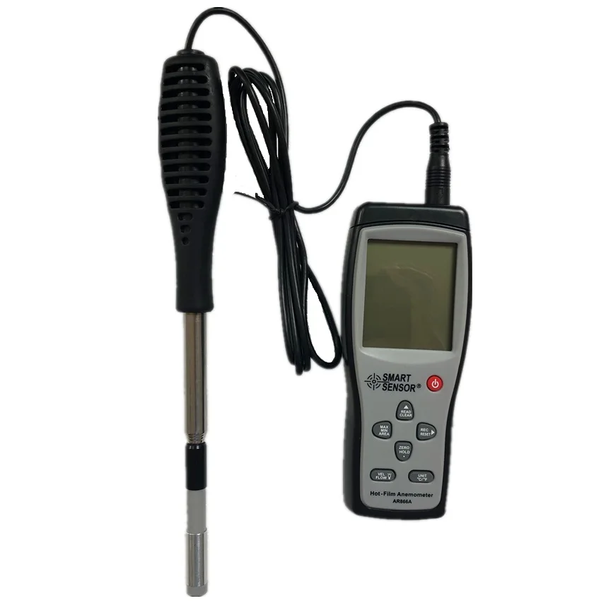 

AR866A 0-30m/s Hot Wire Thermo-Anemometer Tester Digital Air Flow Velocity Meter Price with USB wind speed measuring device