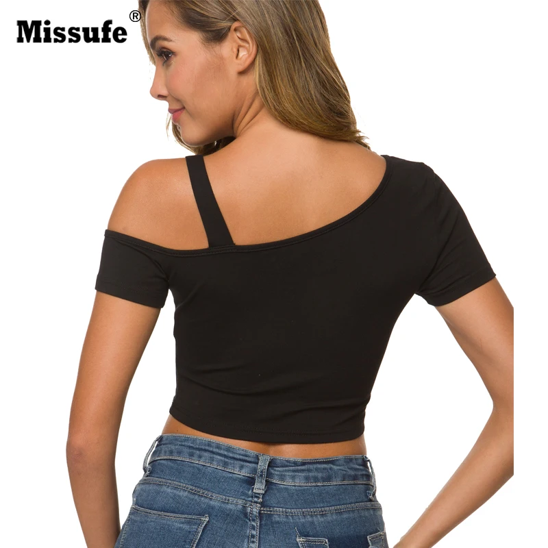 Женская однотонная хлопковая Футболка Missufe Camiseta Mujer летняя Однотонная футболка с