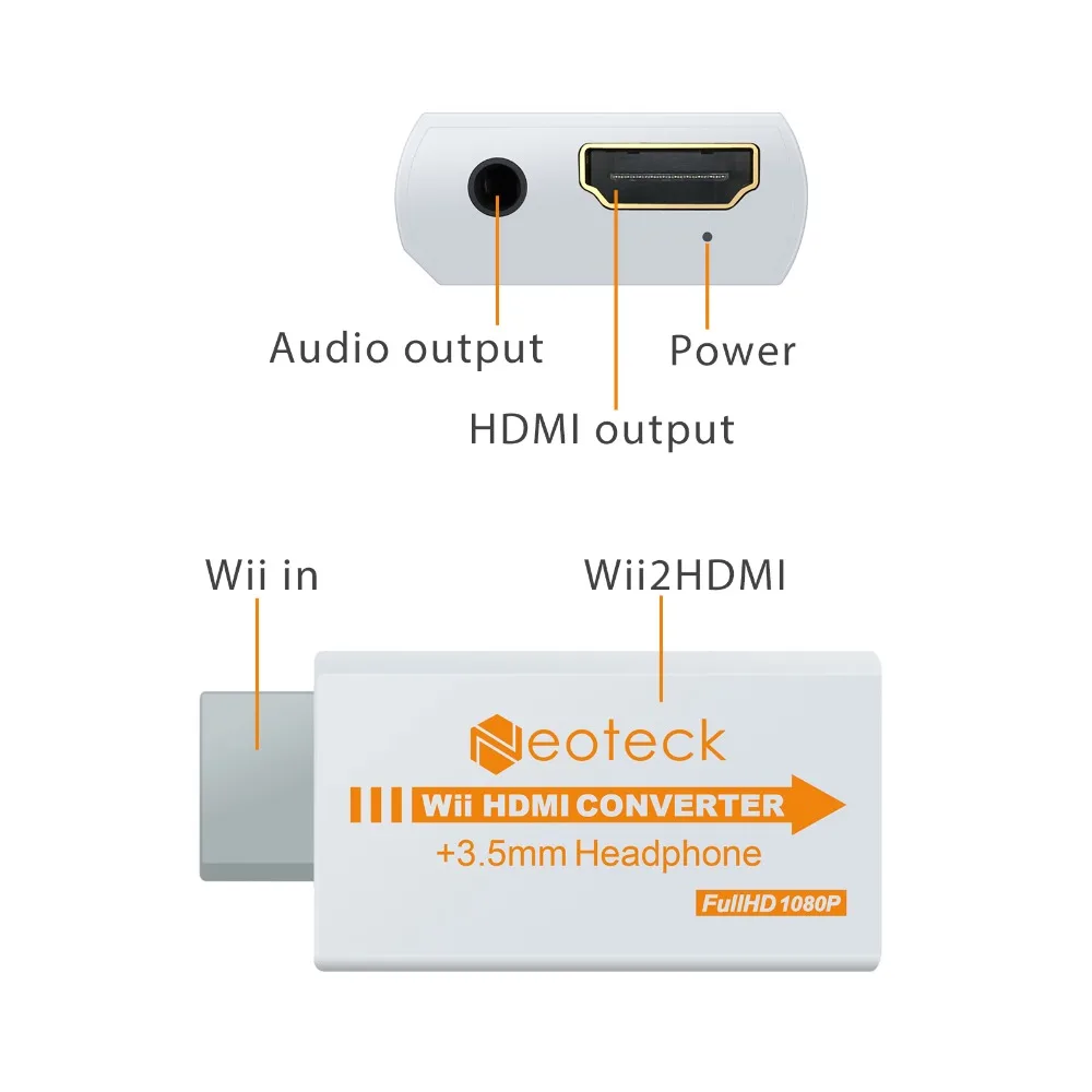 ESYNiC для nintendo wii HDMI конвертер в 2HDMI 720 P/1080 P видео адаптер 3 5 мм аудио | Электроника