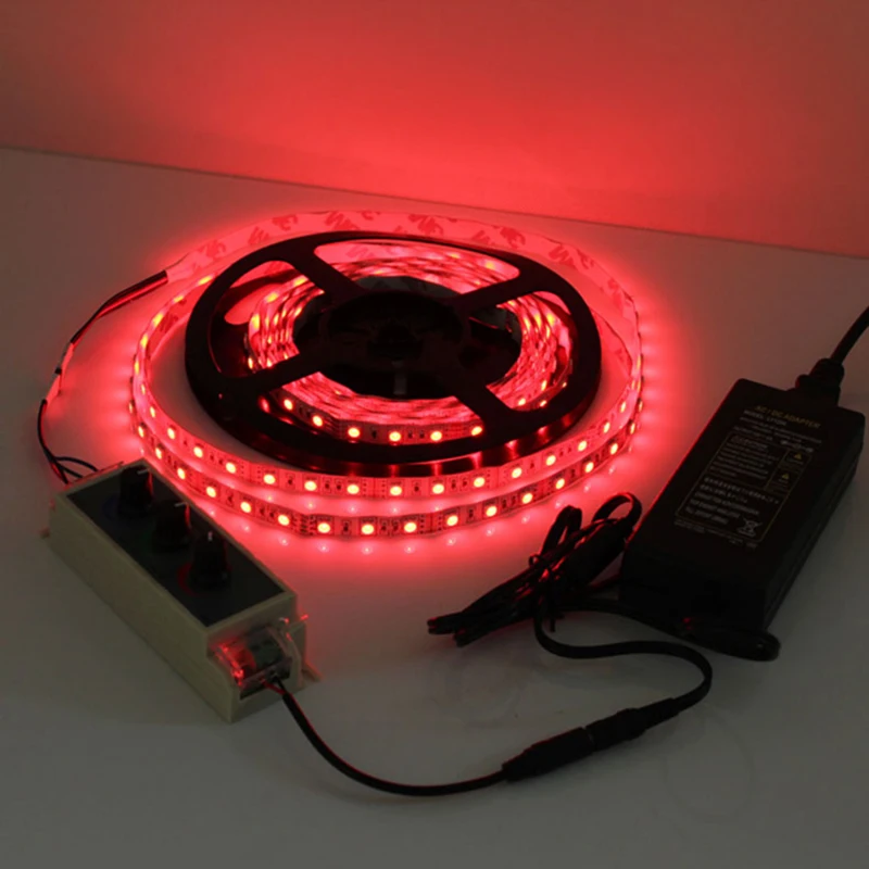 

DC12V 24V 9A Knob RGB LED Dimmer Controller Output for RGB Multi-color LED Strip Lights and Single Color LED Strip