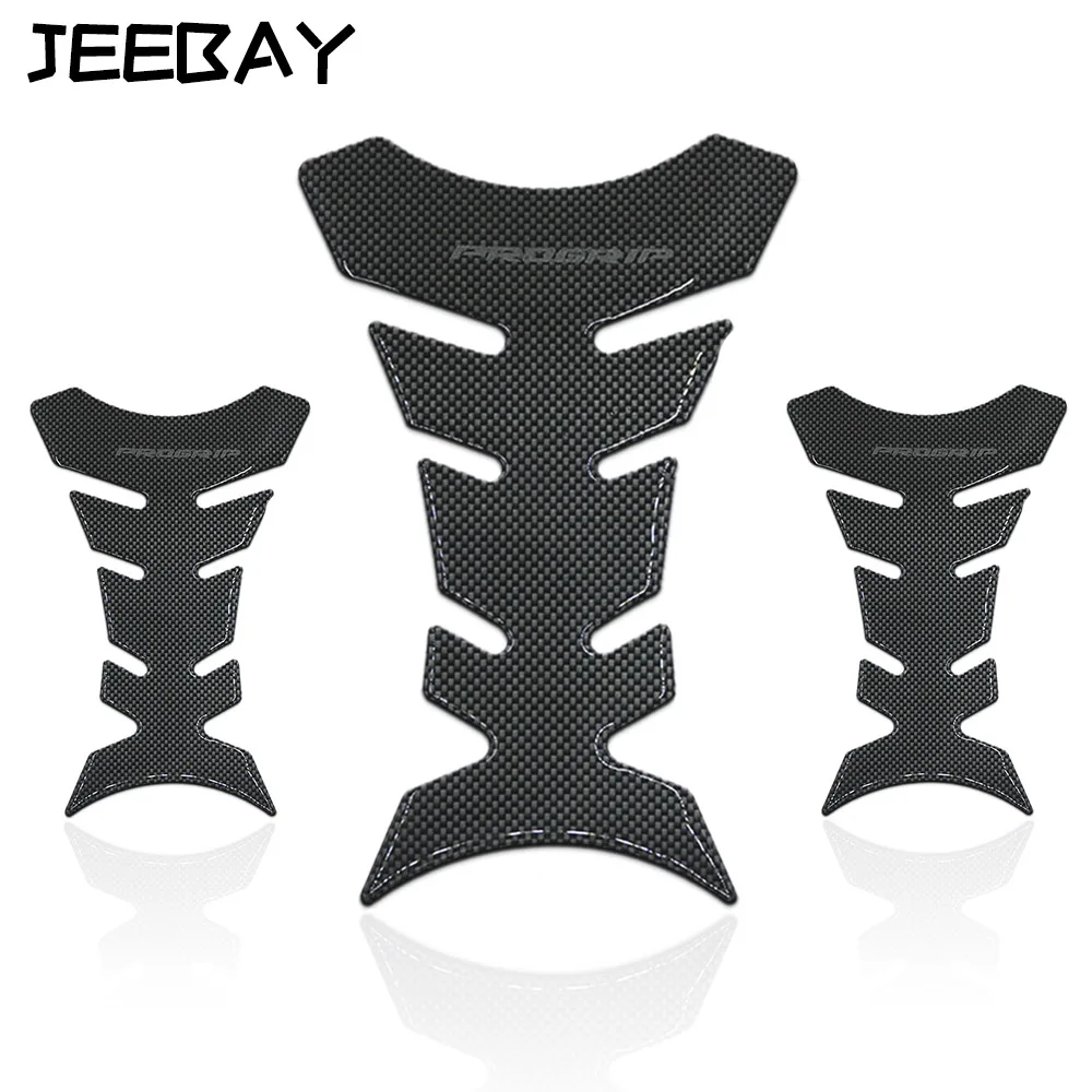 

JEEBAY 1PCS motorcycle accessories motorcycle sticker Decals 3D Carbon Fiber Protector Tank Moto tank pad