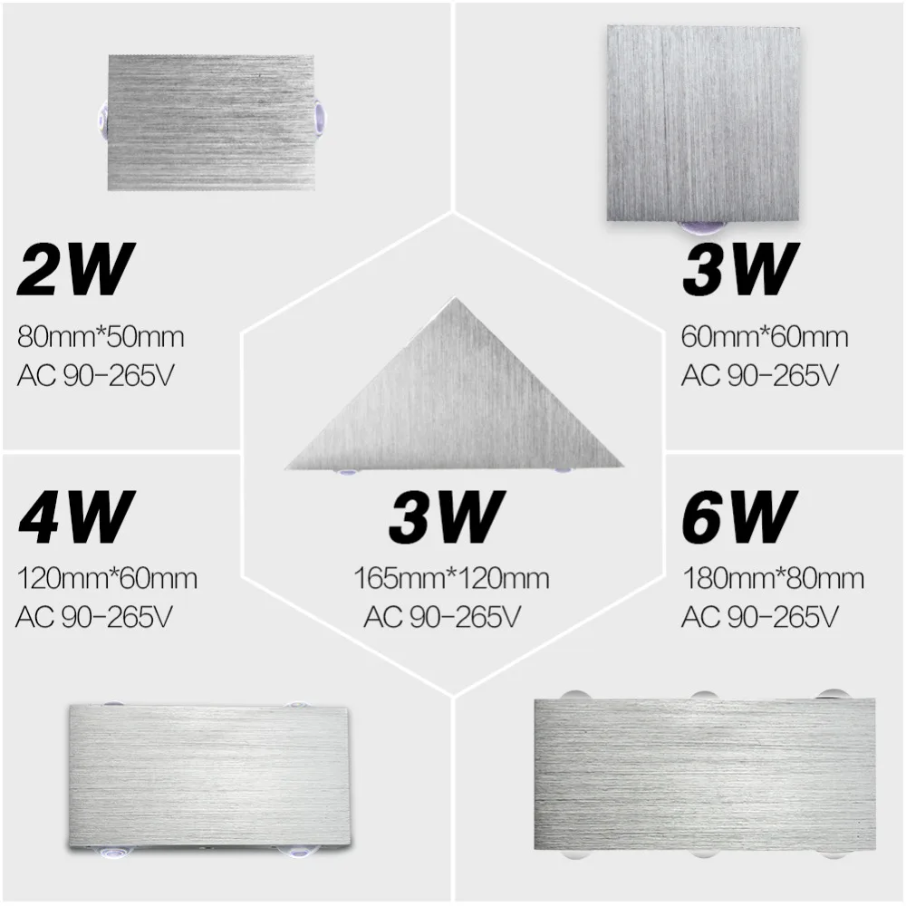 WEEVA Led Wall Lamp Modern Sconce Stair Light Fixture Bedroom Bed Living Room Bedside Indoor Lighting Home Hallway Loft Silver | Лампы и