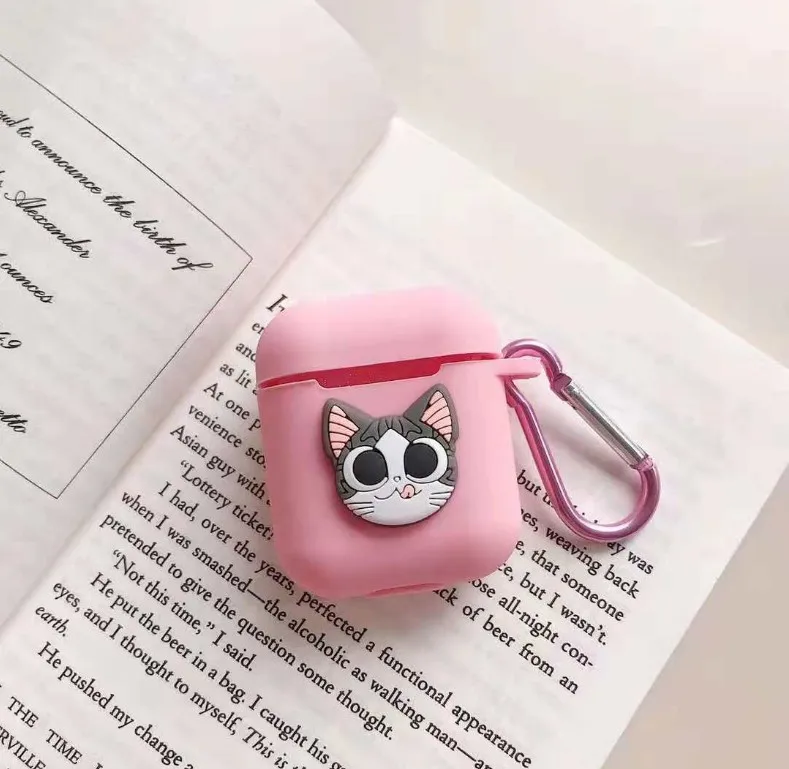 Мультяшный Bluetooth беспроводной чехол для наушников Apple Airpods 2 силиконовая зарядная коробка 300 шт./партия