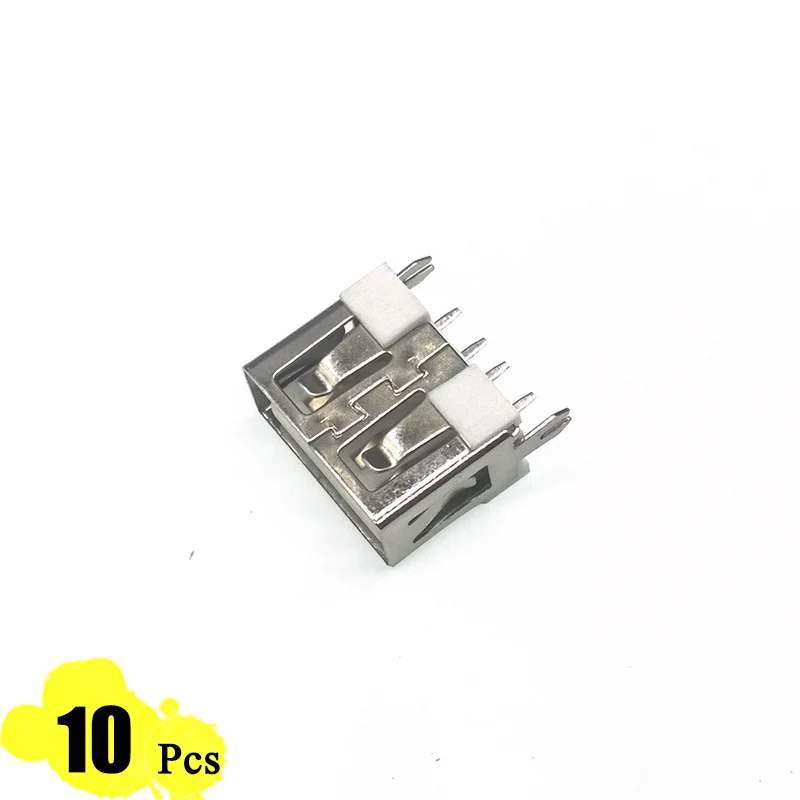 10 шт./лот USB 2 0 Тип A гнездо 4 контакта фута 180 короткий корпус плоская боковая