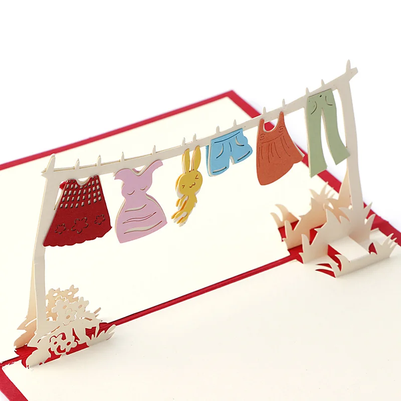 Поздравительные открытки на день рождения 3D лазерная резка поздравительные