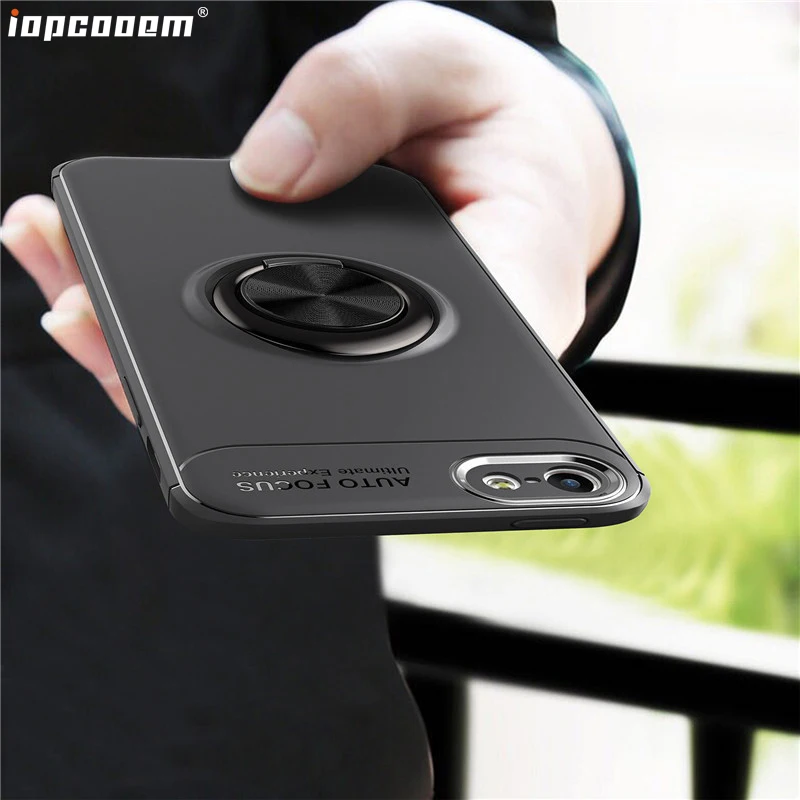 

For iphone 7 8 Case Fashion business shockproof With finger ring Magnetism Holder Phone Back Cover For iphone 7 8 Plus coque