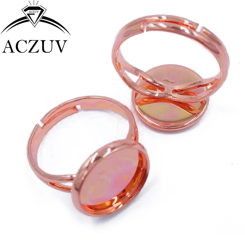 100 шт./партия Безель пустая Регулируемая кольцевая основа настройки кабошона