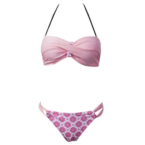 

2019 Sexy Women Push Up Bikini Print Patchwork Swimwear Swimsuit Female Bathing Suit Girls Beachwear Biquini Swim Wear 2 Colors