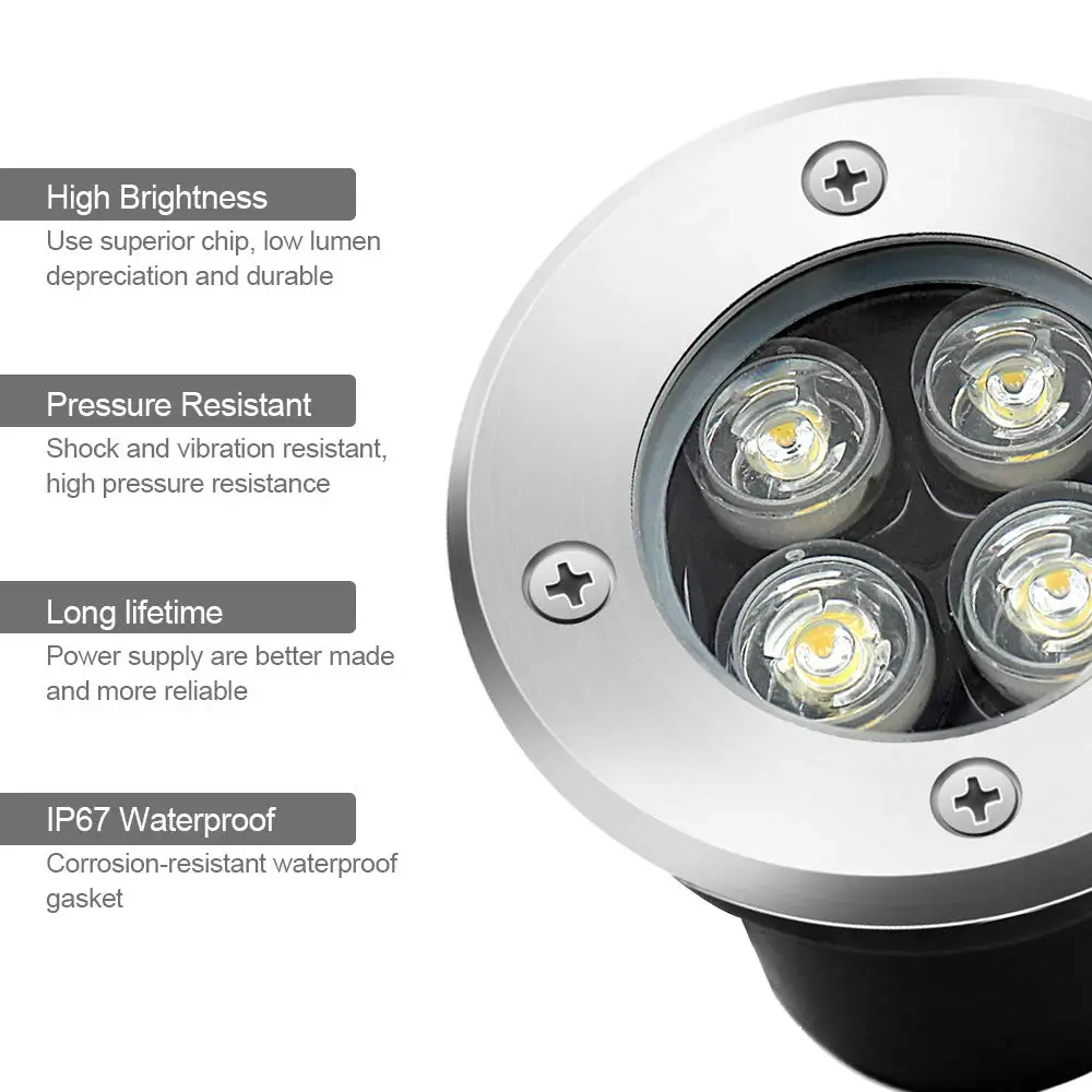 Светодиодные Ландшафтные светильники 4 Вт низковольтные лампы IP67