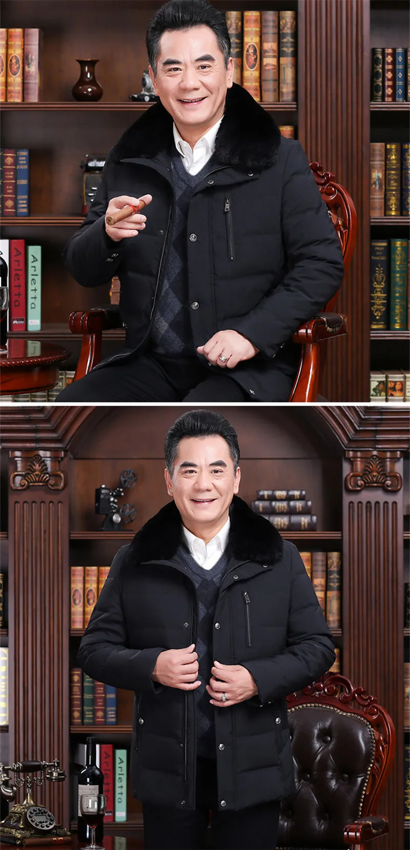 Teaegg Повседневное белая утка Подпушка куртка Для мужчин Костюмы из искусственного лисьего меховой воротник теплые зимние куртки Для мужчин парка Homme Plus Размеры 4xl 5xlal408