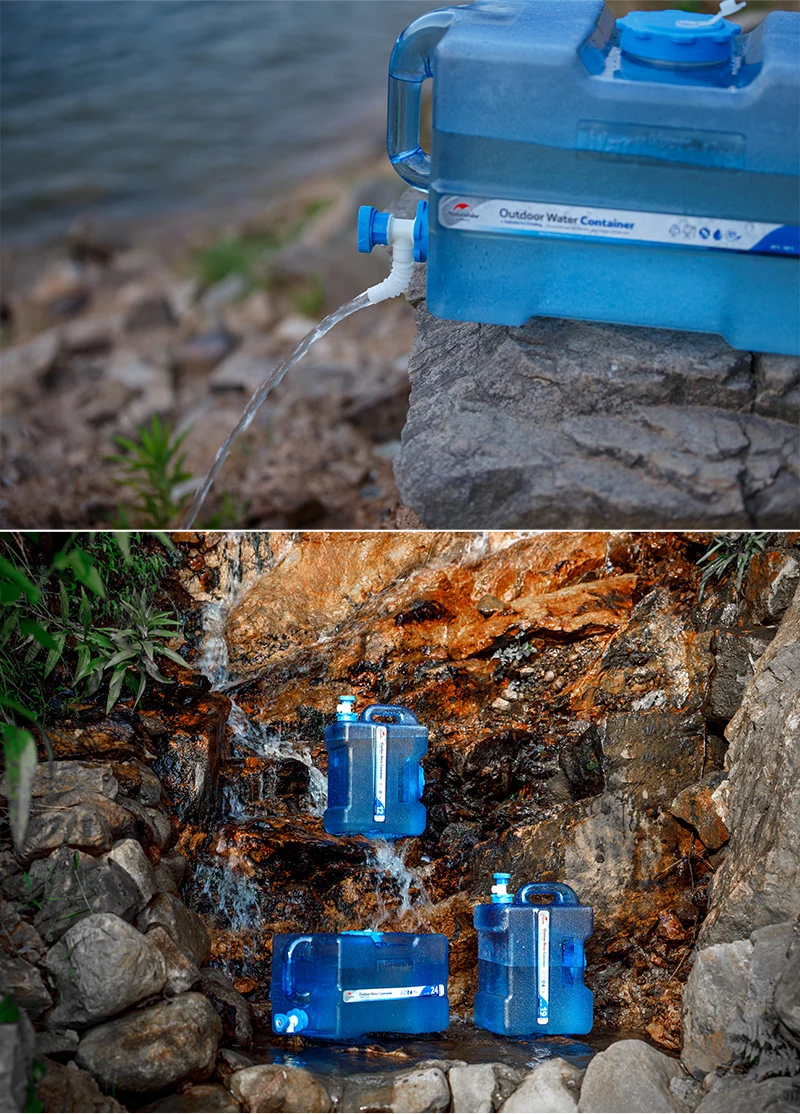 Naturehike Пищевой ПК контейнер для воды на открытом воздухе большой емкости ведро воды Пешие прогулки Кемпинг бак для воды с краном