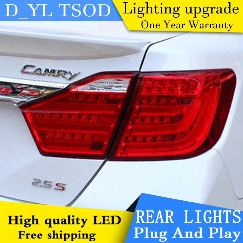 

Универсальный Стайлинг для Camry задсветильник рь s 2012 Camry V50 светодиодный задний светильник онарь Aurion задний фонарь DRL + тормоз + стоянка + сигна...
