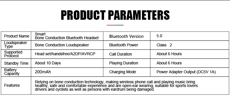 Bluetooth 5,0 S. Wear Z8 Беспроводные наушники с костной проводимостью, наушники для спорта на открытом воздухе, гарнитура с микрофоном, гарнитуры с громкой связью