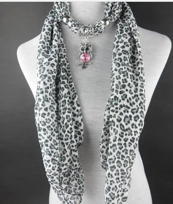 Бесплатная доставка 2018 серое Украшение Шарф Оптовая Продажа сплав сова набор