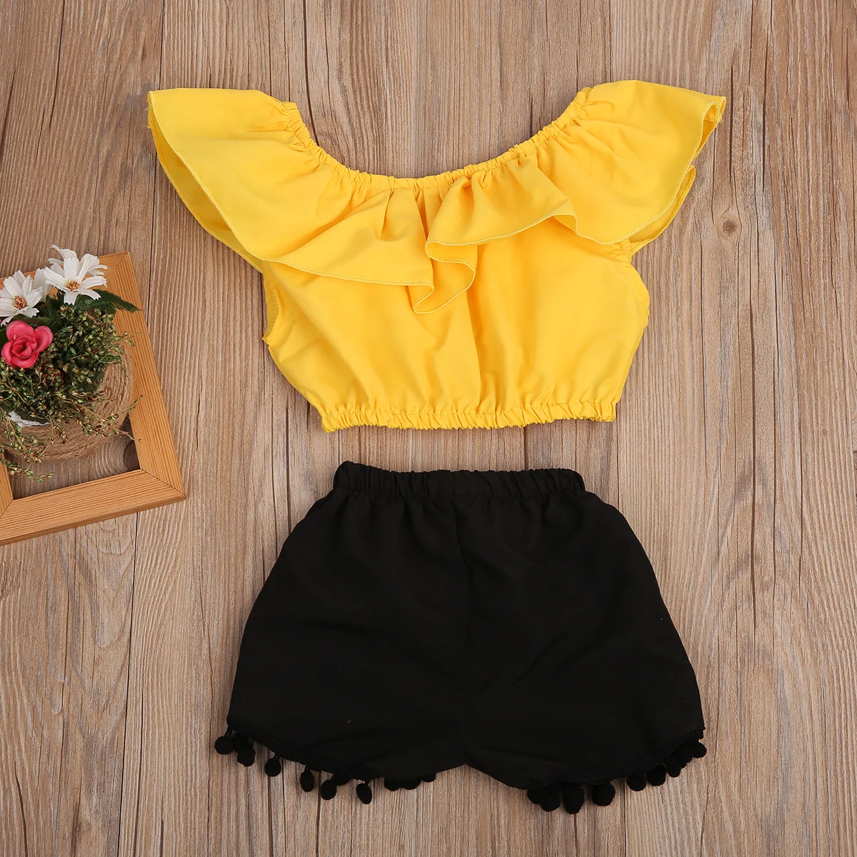 Комплект из 2 предметов для маленьких девочек Новинка 2017 года летние топы без