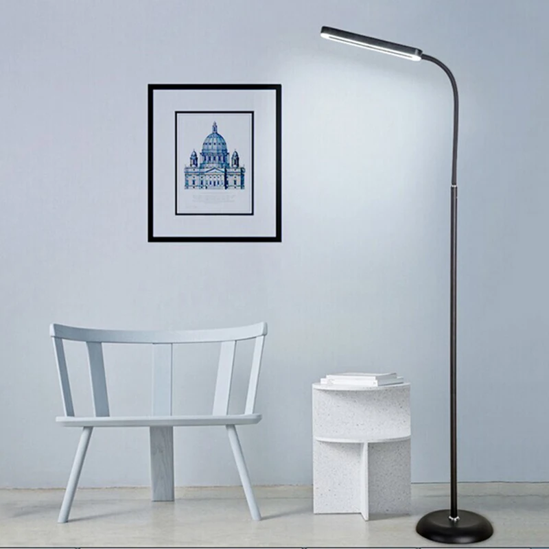 Черный белый современный простой 8 Вт светодиодный напольный светильник