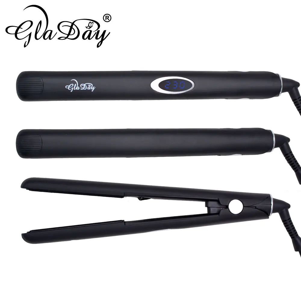 Отрицательные ионы Функция Flat Iron Турмалин Керамика Плиты Профессиональный Выпрямитель для волос черный Выпрямители для волос