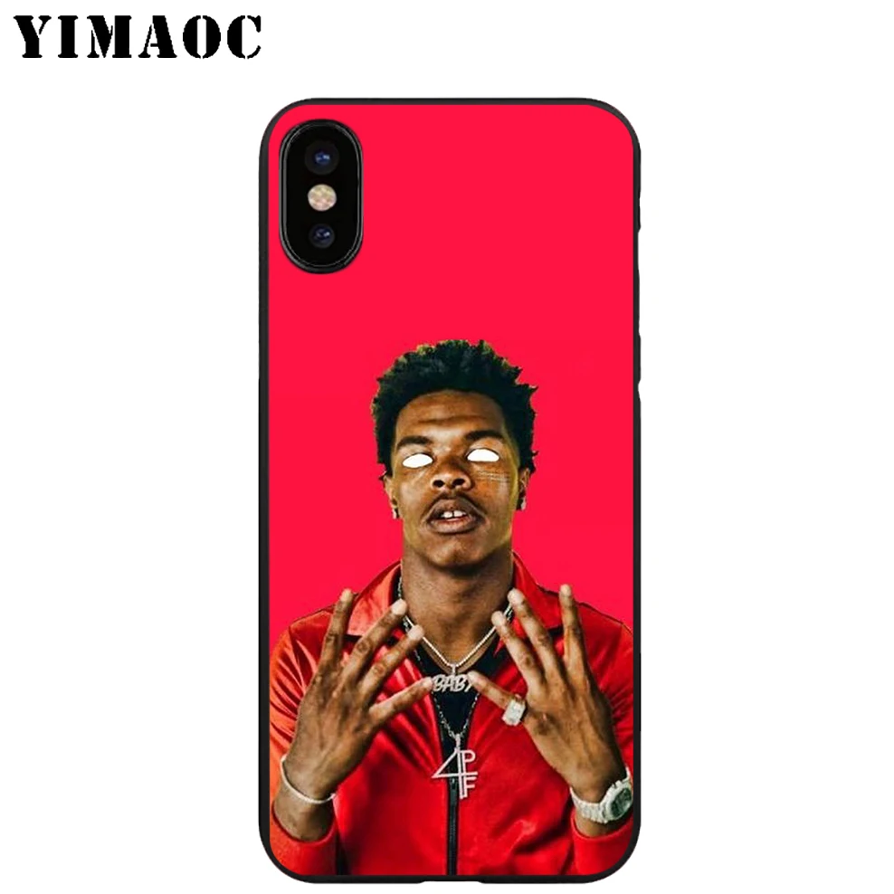 YIMAOC Lil Baby Rapper Soft TPU Black Silicone Case for iPhone X or 10 8 7 6 6S Plus 5 5S SE Xr Xs Max |