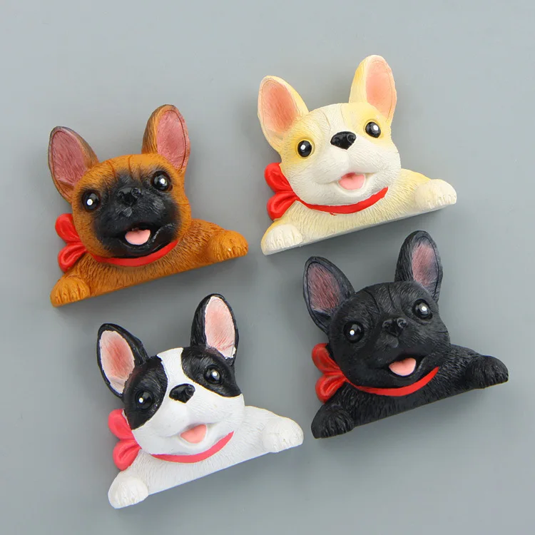 Игрушки воротник голова бульдог мультфильм творческий трехмерная магнитная