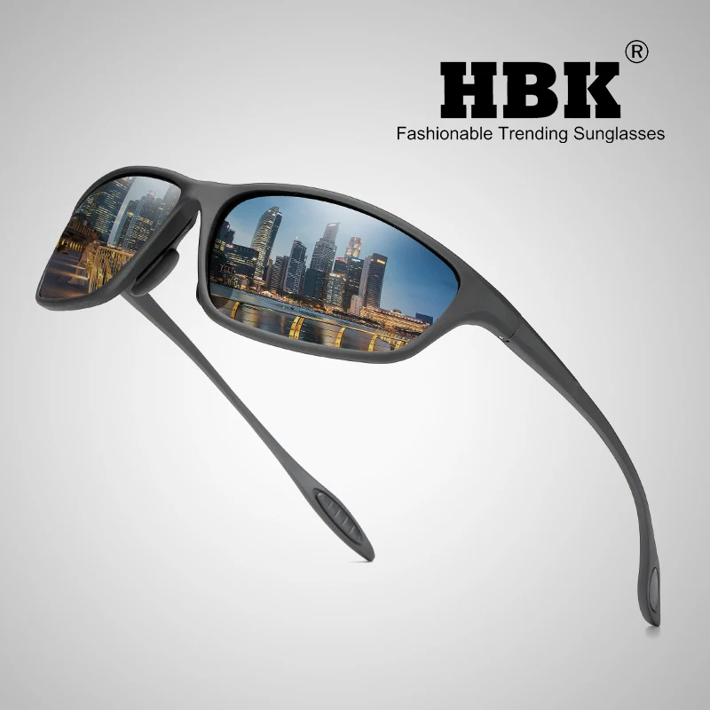 

Солнцезащитные очки HBK, поляризационные мужские очки для спорта на открытом воздухе, вождения, рыбалки, бега, путешествий, UV400 PM0062, 2019