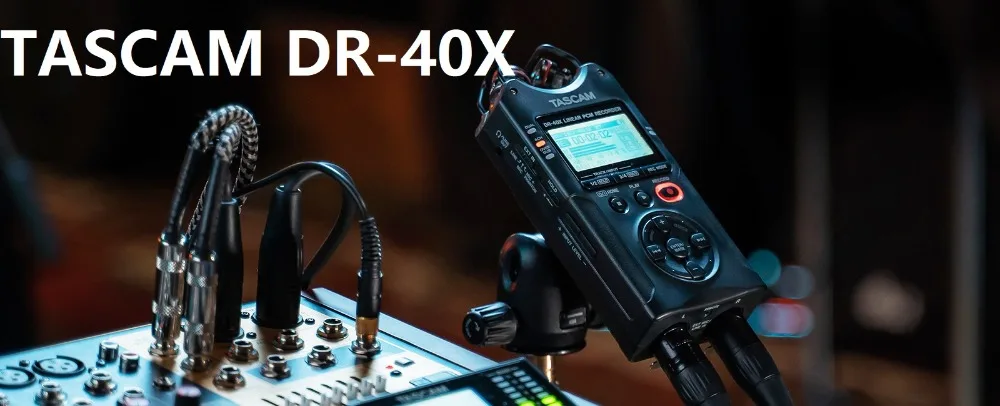 Модернизированный TASCAM DR40X DR-40X Универсальный четырехтрековый цифровой аудио рекордер ручка интервью рекордер USB mic WAV/BWF линейный PCM& MP3