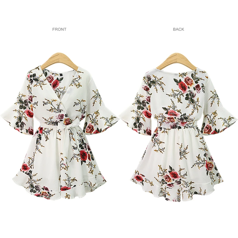 Комбинезон с v образным вырезом женские летние повседневные сексуальные детские