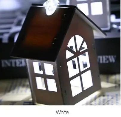 WHITE LIGHT Светильник в форме деревянного дома, светильник-гирлянда, Рождественский светильник, Свадебный декор, светодиодный светильник s, Рождественский светодиодный светильник, вечерние гирлянды - Испускаемый цвет: WHITE LIGHT
