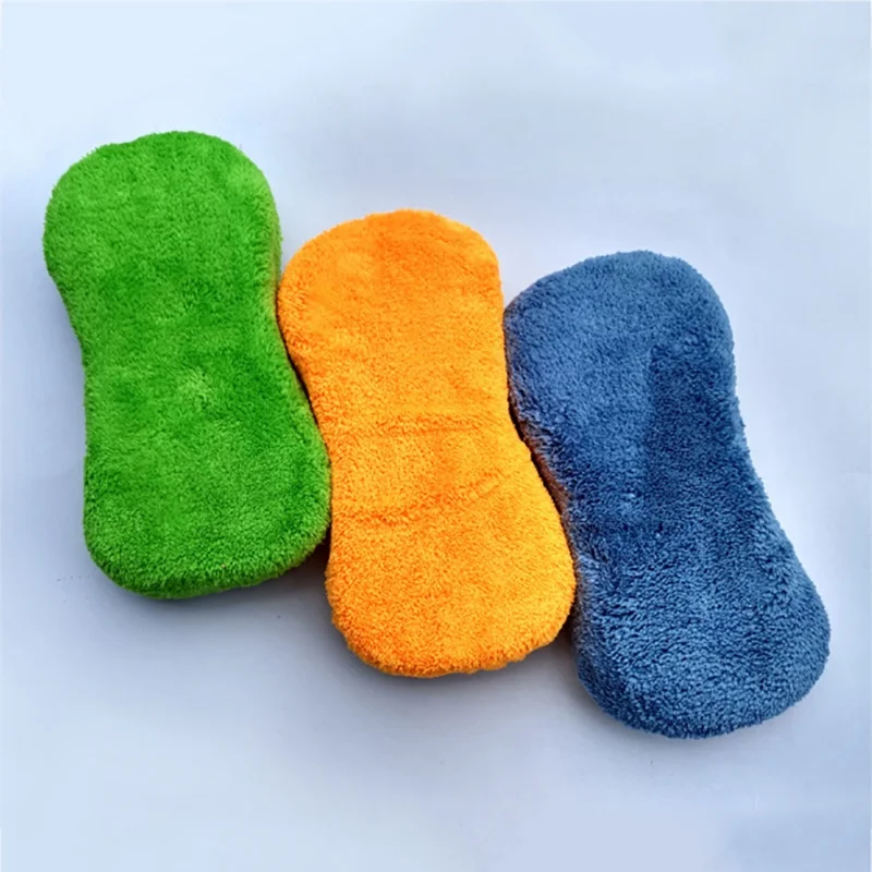 

2019 1Pcs New Car Wash Clean Sponge Block Coral Velvet mesh hole Sponge Brush Auto Care Cleaning Car Wash Tool Auto Detailing