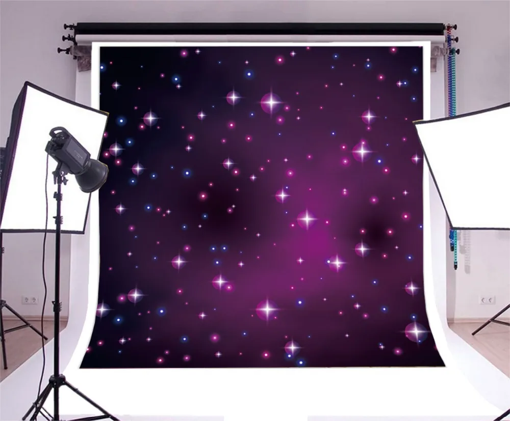 Laeacco Twinkle Stars Light Bokeh Baby Newborn Party Photography Backgrounds Customized Photographic Backdrops For Photo Studio |
