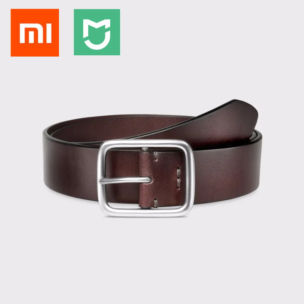 В наличии оригинальный Xiaomi Mijia Qimian Досуг коровья кожа ремень пять отверстий два