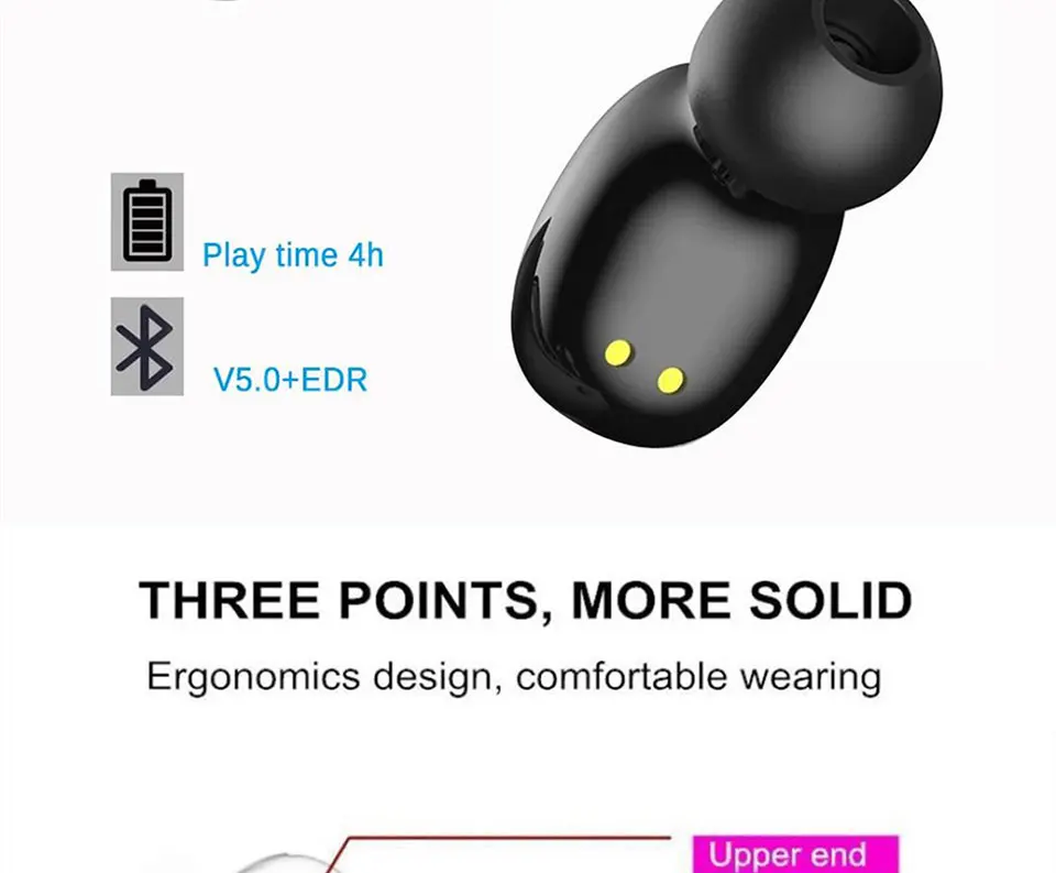 FANGTUOSI новые TWS 5,0 Bluetooth наушники стерео Беспроводная гарнитура Handsfree спортивные наушники с микрофоном и зарядным устройством
