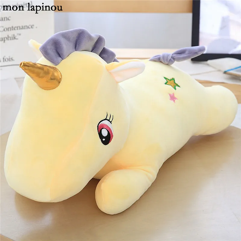 Плюшевая игрушка в виде единорога розовый синий милый единорог большая мягкая