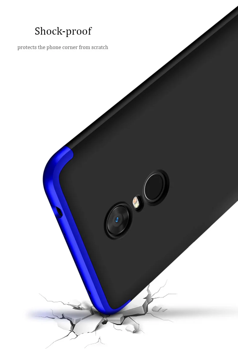Xiaomi Redmi 5 Plus чехол Redmi 5 на 360 градусов ударопрочный защитный корпус для Xiaomi Redmi 5 Plus тонкий бампер на Redmi 5 5," 5,99"