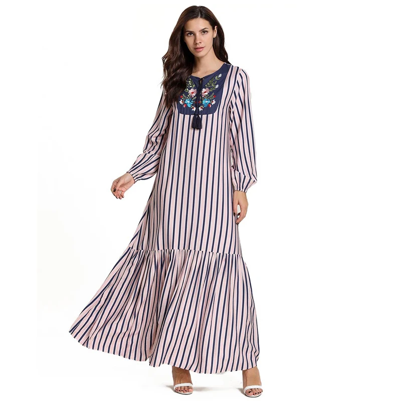 Длинное марокканское платье Kaftan Sukienka мусульманское макси хиджаб кафтан абайя