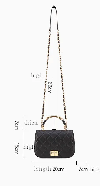 Натуральная кожа сумка женщин Коускин цепи Messenge мешок люксовый бренд Crossbody