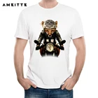 Мужская футболка с принтом в виде лисы, летняя уличная футболка с коротким рукавом, хипстерская футболка высокого качества, 2019