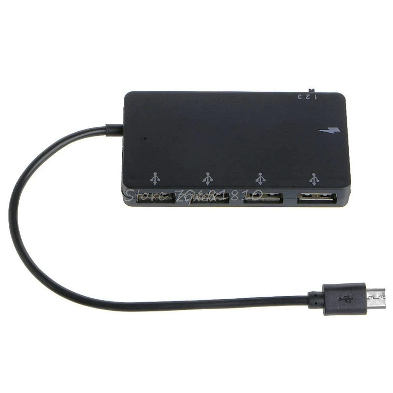 Micro USB OTG 4-портовый концентратор зарядный адаптер кабель для телефона Samsung Galaxy