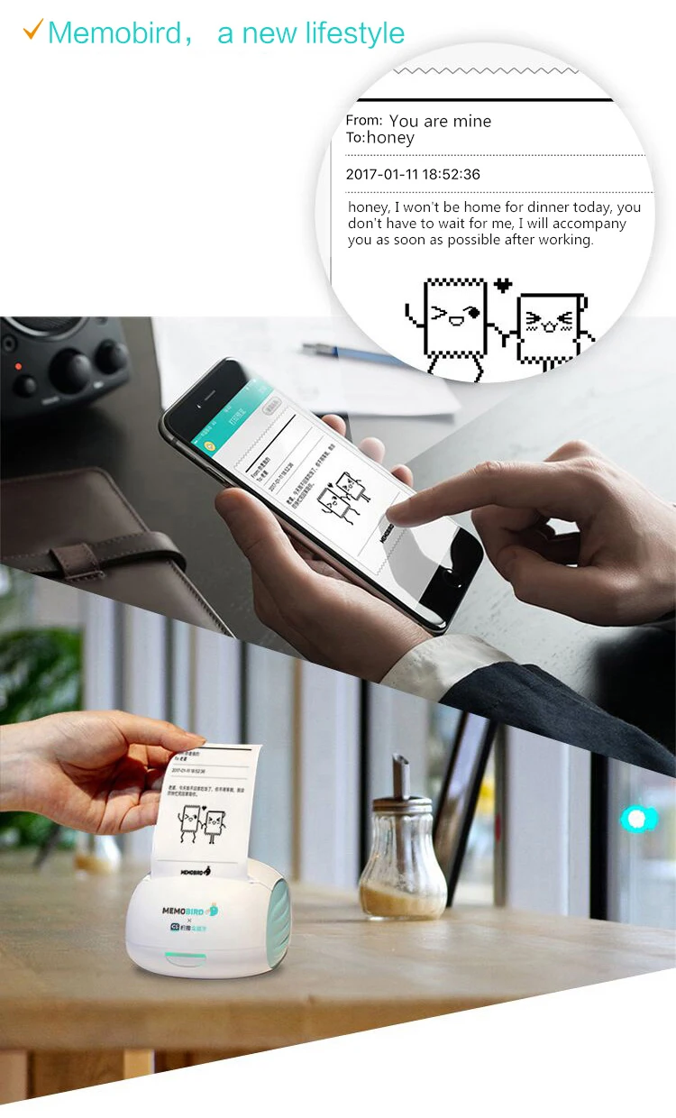 MEMOBIRD маленький принтер Wifi Портативный Bluetooth печать штрих-кода беспроводной карманный термальный принтер электронный компьютер офис