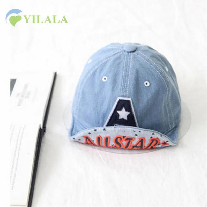Повседневная детская шапка с буквенным принтом Хлопковые бейсболки ковбойские