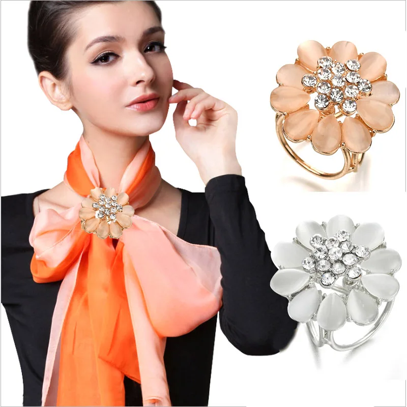 Itenice 2019 новый дизайн кошачий глаз каменная эмалированная Пряжка для шарфа